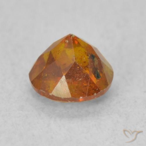 Sfalerite Arancio Medio naturale da 0.63 ct, Rotondo, SI
