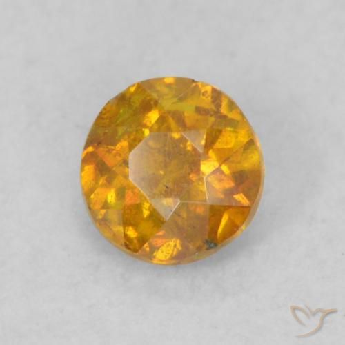 Sfalerite Miele arancione naturale da 0.25 ct, Rotondo, SI