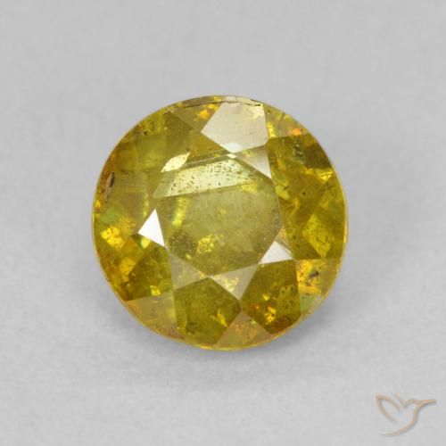 1.10ct Naturale Oro giallastro Sfalerite, Rotondo, SI