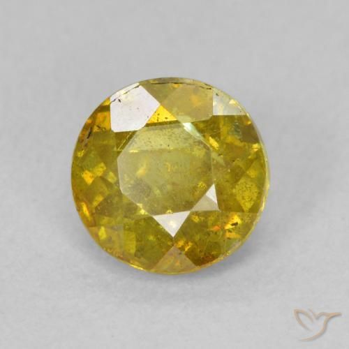 Sfalerite Oro giallastro naturale da 1.10 ct, Rotondo, SI