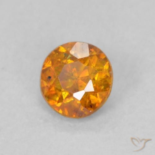 Sfalerite Arancio Terra naturale da 0.26 ct, Rotondo, SI