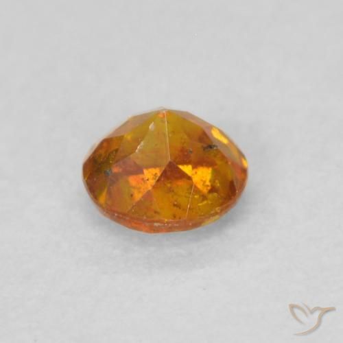 Sfalerite Arancio Terra naturale da 0.26 ct, Rotondo, SI