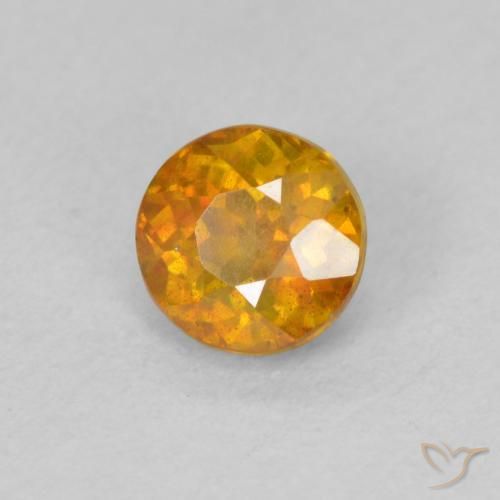 Sfalerite Arancione scuro naturale da 0.70 ct, Rotondo, SI