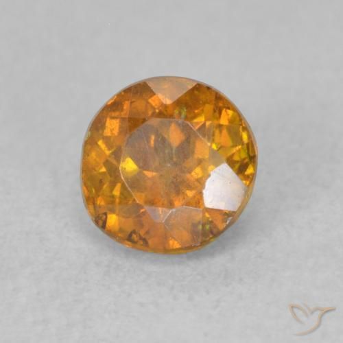 Sfalerite Arancio Terra naturale da 0.74 ct, Rotondo, SI