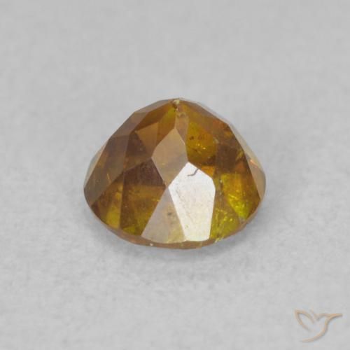 Sfalerite Arancio Terra naturale da 0.74 ct, Rotondo, SI