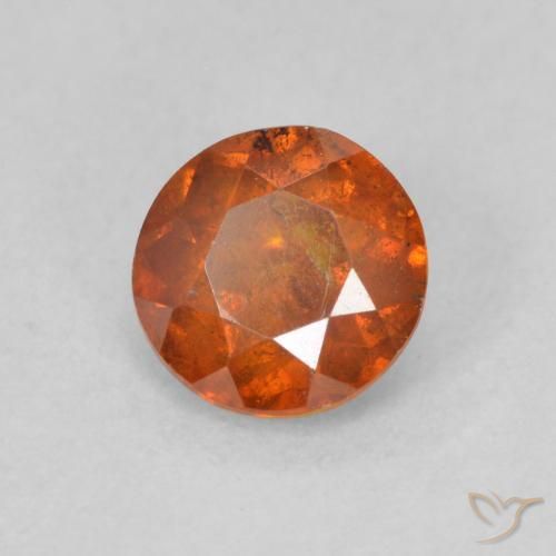 Sfalerite Arancio Medio naturale da 0.81 ct, Rotondo, SI