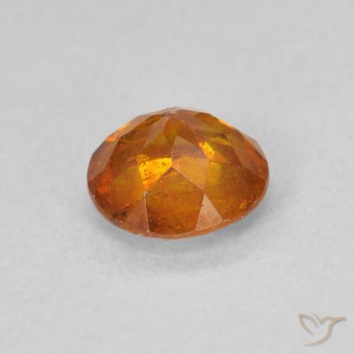 Sfalerite Arancio Medio naturale da 0.81 ct, Rotondo, SI