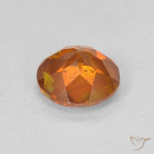 Sfalerite Medium Dark-Orange naturale da 0.85 ct, Rotondo, SI