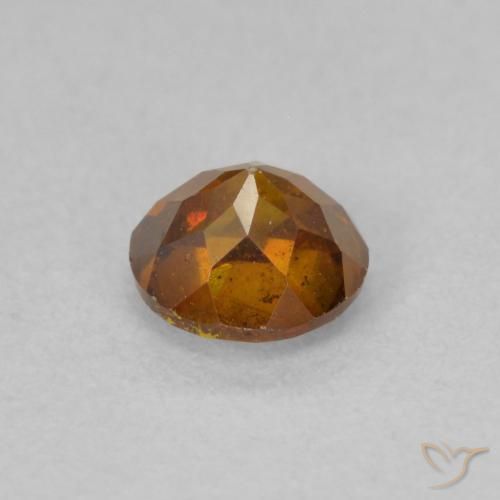 Sfalerite Arancio Terra naturale da 0.75 ct, Rotondo, SI