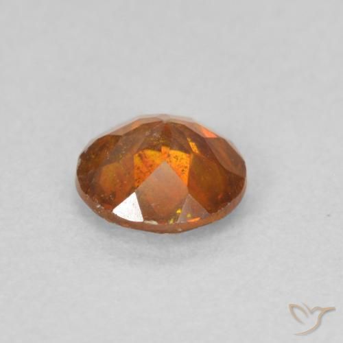 Sfalerite Arancio Terra naturale da 0.66 ct, Rotondo, SI