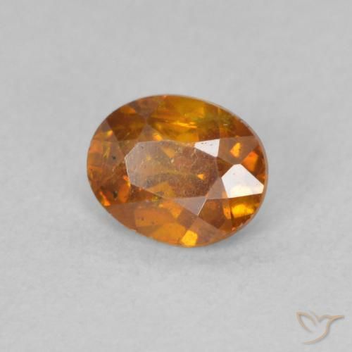 Sfalerite Arancio Terra naturale da 0.63 ct, Ovale, SI