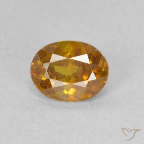 0.50ct Naturale Arancione scuro Sfalerite, Ovale, SI