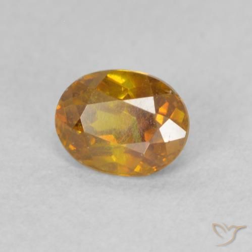 Sfalerite Arancione scuro naturale da 0.50 ct, Ovale, SI