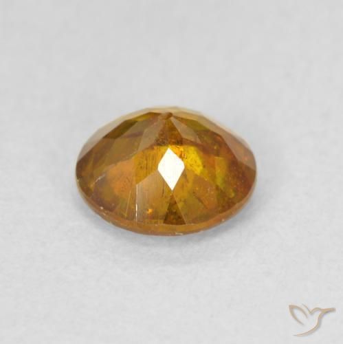 Sfalerite Arancione marroncino naturale da 0.87 ct, Rotondo, SI