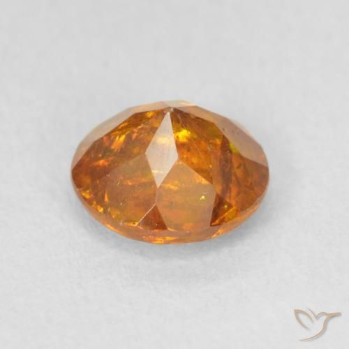 Sfalerite Arancione marroncino naturale da 1.14 ct, Rotondo, SI