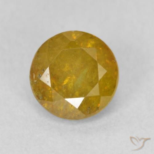 0.85ct Naturale Marrone dorato Sfalerite, Rotondo, SI
