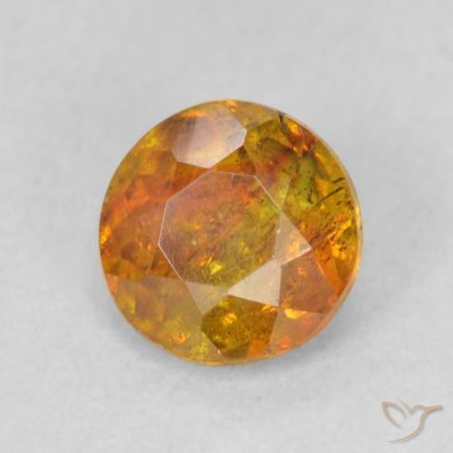 Sfalerite Marrone dorato naturale da 0.88 ct, Rotondo, SI