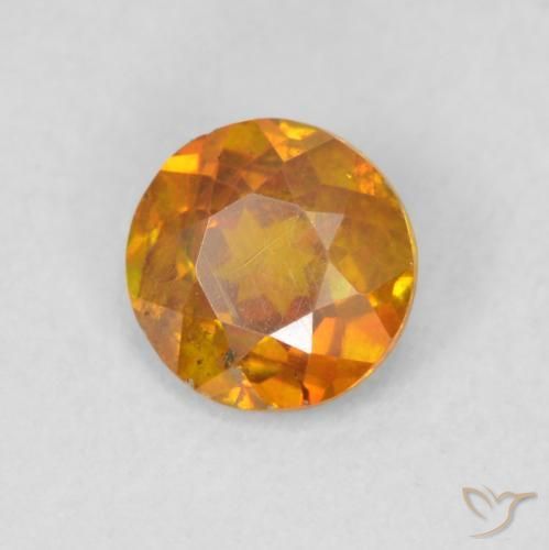 Sfalerite Arancione marroncino naturale da 0.54 ct, Rotondo, SI