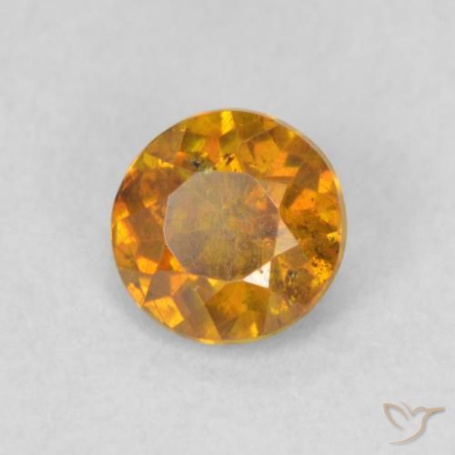 Sfalerite Arancio Terra naturale da 0.48 ct, Rotondo, SI