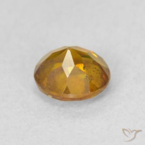 Sfalerite Arancio Terra naturale da 0.48 ct, Rotondo, SI