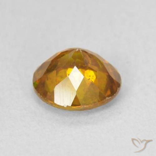 Sfalerite Arancio Medio naturale da 1.11 ct, Rotondo, SI
