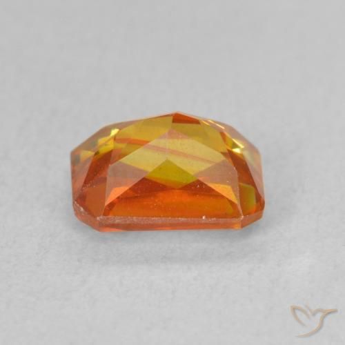 Sfalerite Arancio Medio naturale da 1.60 ct, Ottagonale / Taglio smeraldo, VS-SI