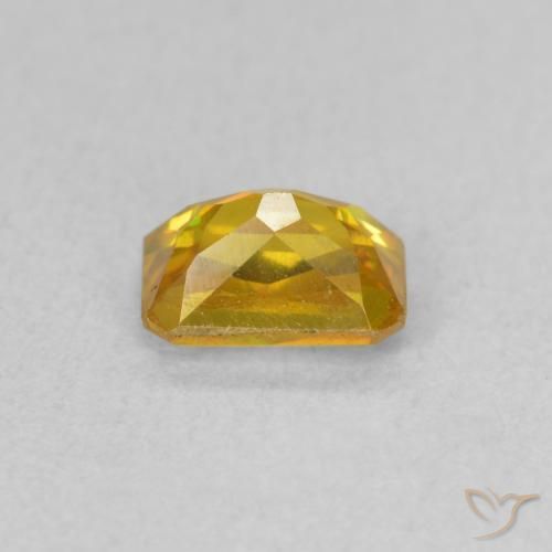 Sfalerite Arancione-Oro naturale da 0.96 ct, Ottagonale / Taglio smeraldo, VS-SI