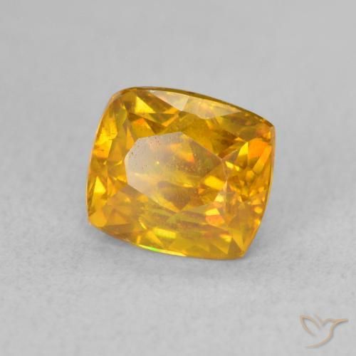 Sfalerite Arancio-Oro naturale da 1.71 ct, Cuscino, VS-SI