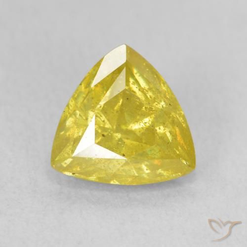 2.25ct Naturale Giallo brunastro Sfalerite, Taglio trillion, SI