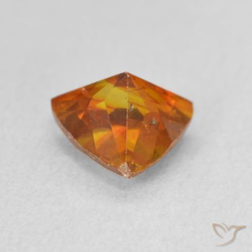 Sfalerite Arancio Medio naturale da 1.69 ct, Taglio trillion, SI