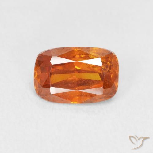 1.54ct Naturale Arancione scuro Sfalerite, Cuscino, SI