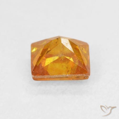 Sfalerite Arancio Medio naturale da 0.85 ct, Quadrato, SI