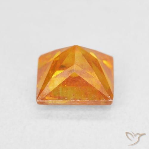 Sfalerite Albicocca Arancia naturale da 1.33 ct, Quadrato, SI
