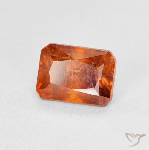 Sfalerite Arancione Ambra naturale da 1.81 ct, Ottagonale / Taglio smeraldo, SI
