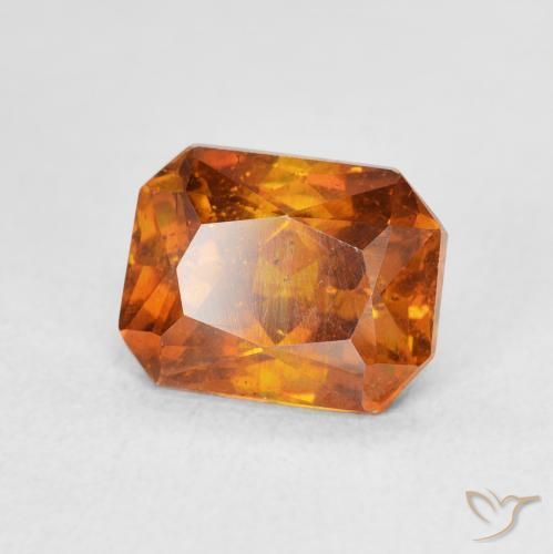 Sfalerite Medium Dark-Orange naturale da 2.75 ct, Ottagonale / Taglio smeraldo, SI