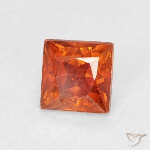 Sfalerite Arancia Fuoco naturale da 1.08 ct, Quadrato, SI