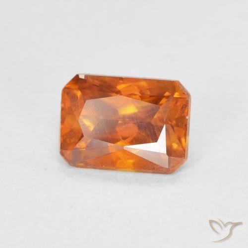 Sfalerite sidro d'arancia naturale da 1.36 ct, Ottagonale / Taglio smeraldo, SI