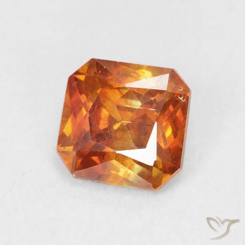 Sfalerite Medium Dark-Orange naturale da 1.21 ct, Ottagonale / Taglio smeraldo, SI