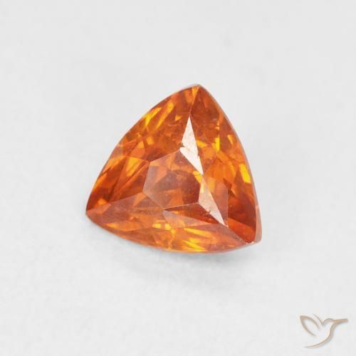 Sfalerite Arancia Fuoco naturale da 0.97 ct, Taglio trillion, SI