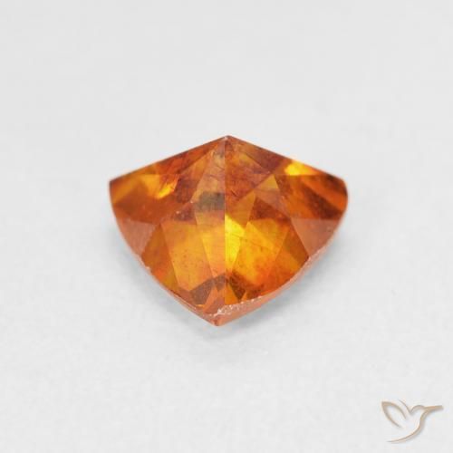 Sfalerite Arancio Medio naturale da 1.59 ct, Taglio trillion, SI