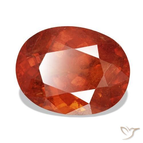 Sfalerite Rosso medio naturale da 11.64 ct, Taglio ovale, VS-SI