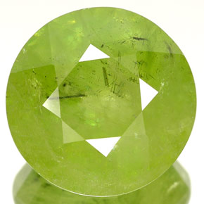 Sfene naturale verde da 7,01 ct, taglio rotondo, SI