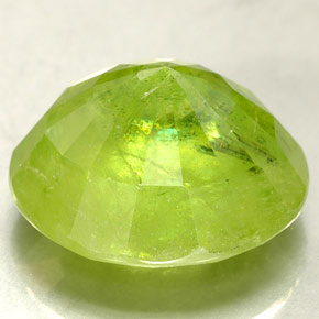 Sfene naturale verde da 7,01 ct, taglio rotondo, SI
