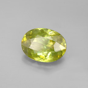 Sfene naturale verde da 2,98 ct, taglio ovale, SI