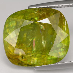 Sfene naturale multicolore da 18,40 ct, taglio a cuscino, SI