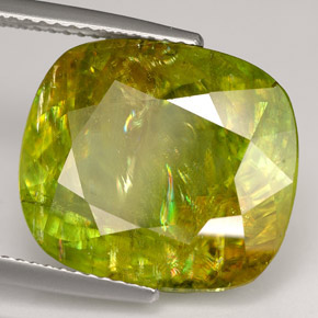 Sfene naturale multicolore da 18,40 ct, taglio a cuscino, SI