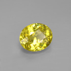 Sfene naturale giallo da 1,83 ct, taglio ovale, VS-SI