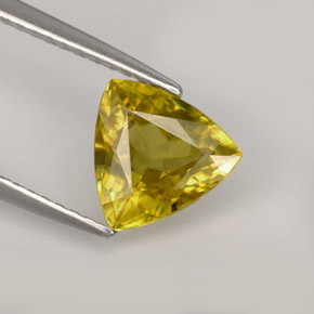 Sfene naturale giallo da 1,46 ct, trillion, VS-SI