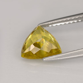 Sfene naturale giallo da 1,46 ct, trillion, VS-SI