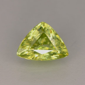 Sfene naturale verde da 1,09 ct, trillion, VS